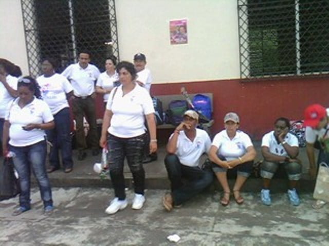 Cubanos de brigada Todos con Voz, alojados en INTECNA, en buena parte